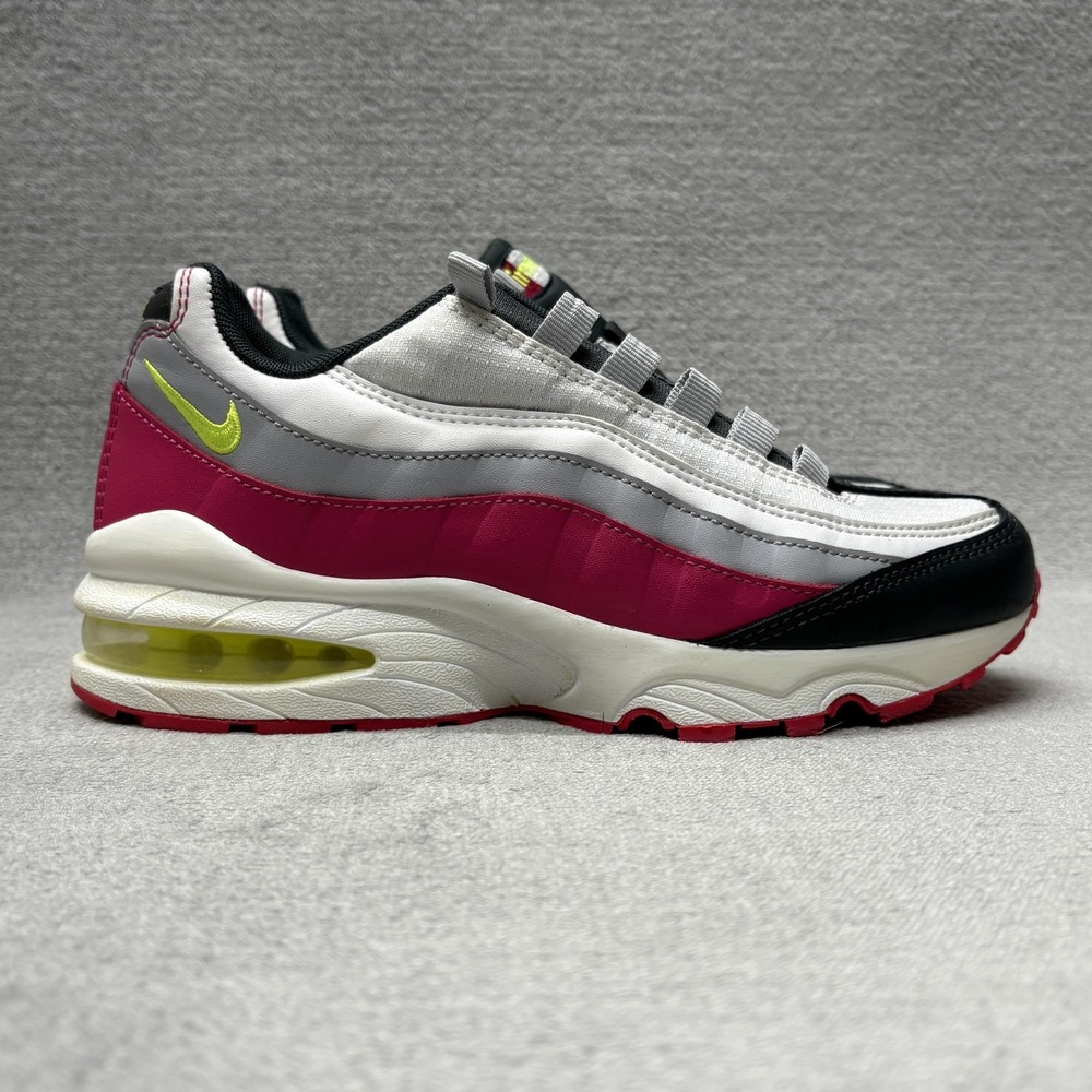 Nike Air Max 95 Shoes Youth Size 4.5Y White Black Pink‎ Volt 905348-029 OG Retro